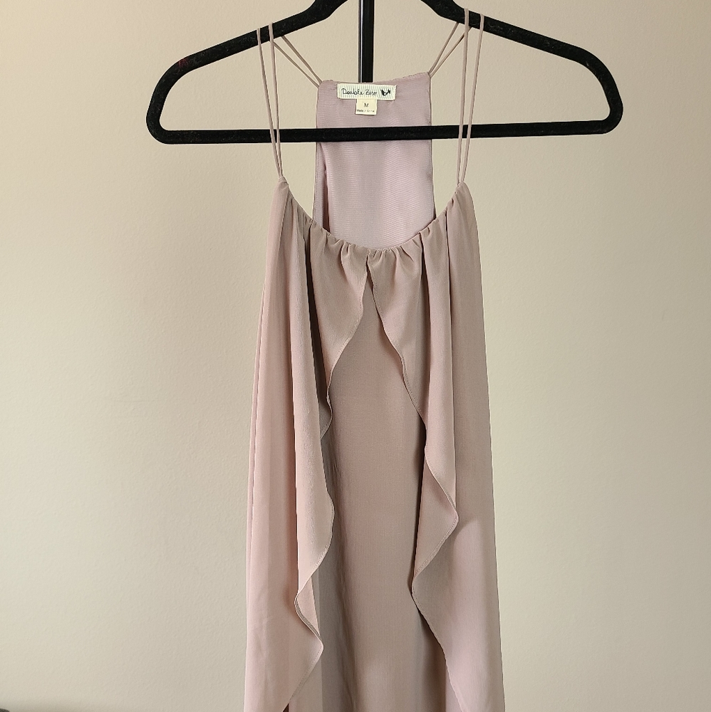 Ruffle layered tank top